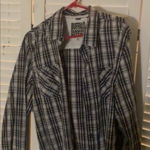 Buffalo David Bitton plaid button down shirt